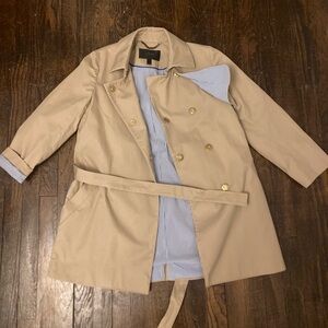 J CREW Tan Trench Coat with belt - no flaws- Size 6
